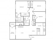 C2 | 3 bed 2 bath | 1221 Sq. Ft.
