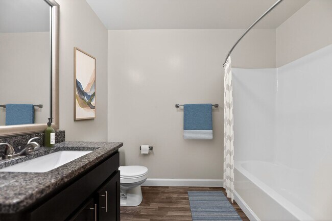 Elevate your lifestyle at Mansions at Delmar, an Eagle Rock Community. Enjoy modern bathrooms featuring sleek fixtures and stylish finishes designed for comfort. Ready to make this your new home? Contact us today for more information!