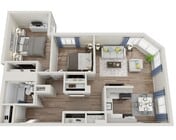 2x1 floor plan Park Plaza