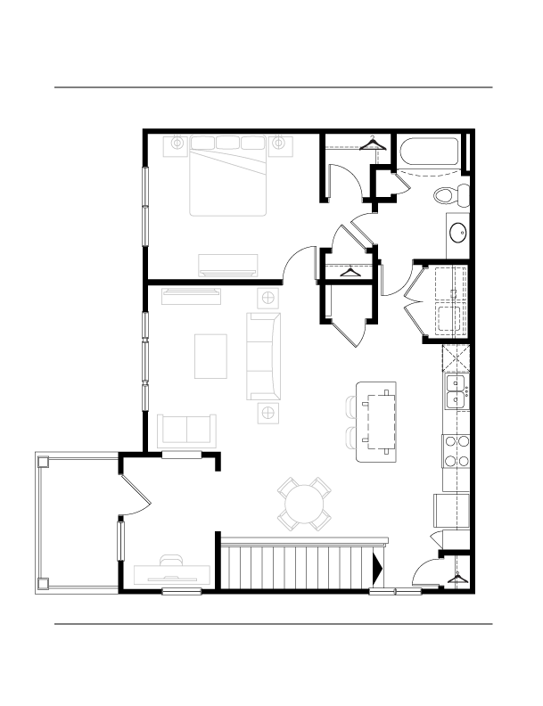Floor Plan - 1 BR Grand Overlook
