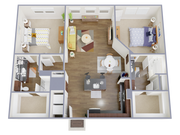 2 Bedroom, 2 Bathroom