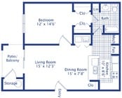 1BR/1BA