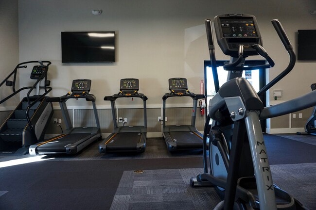 Fully Equipped Fitness Center with Treadmills and Ellipticals