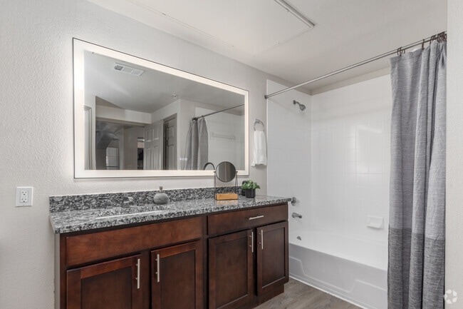 1BR, 1BA - 908SF - A4 - Bathroom - Saxon Woods