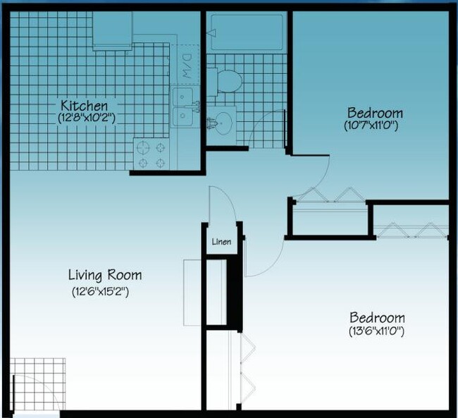 2 Bedroom 1 Bathroom