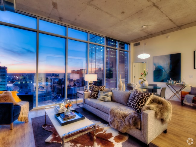 Large penthouse windows at One Light Luxury Apartments in Kansas City - One Light Luxury Apartments