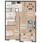 1 Bedroom - Medium w/Sunroom or Patio