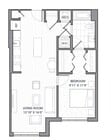 Un dormitorio, un baño (756 pies cuadrados)
