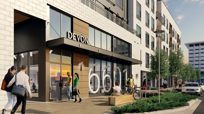 The Devon Exterior Entrance - The Devon Apartments