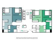 Plano de planta 4B Wheelhouse Co-Living