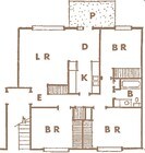 3 habitaciones/1 baño