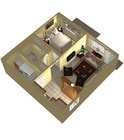 1BR/1BA