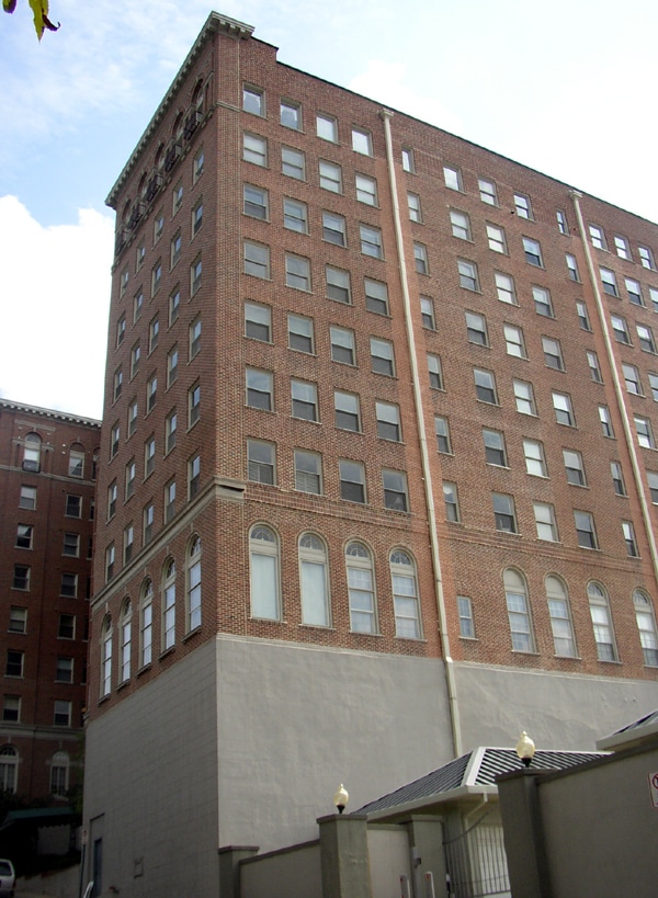 Looking southwest from 23rd Street South - Highland Plaza Condominiums
