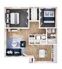 2BR/1BA - B2