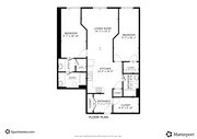 2BR, 3BA - 1,100SF