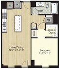 Plano de planta de 4 habitaciones