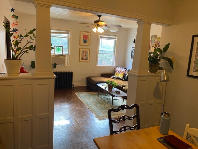 View into the living from the dining room
