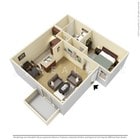 One Bedroom - 540 sf
