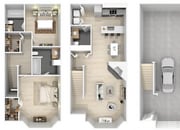 Two Bedroom Two and Half Bathroom