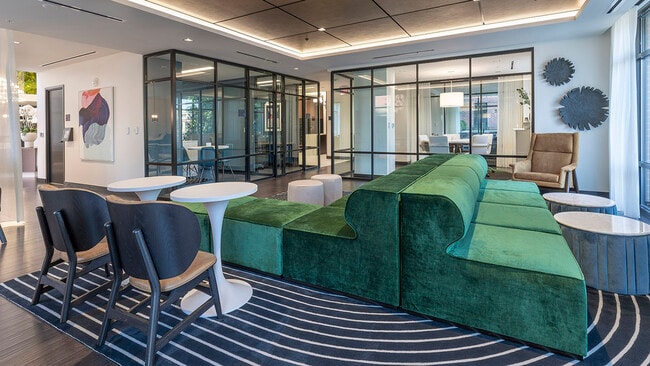 Apartment community resident lounge at Griffis Edgemoor in Bethesda, Maryland.