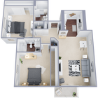 Plan_C_2x2_1003_SqFt_Overhead_451400.png