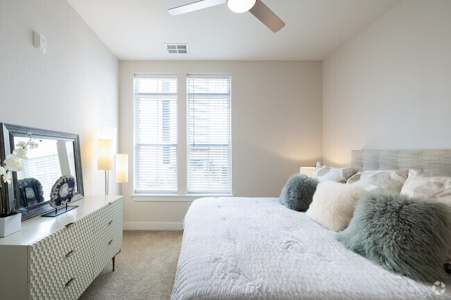 2BR, 2BA - 970SF - Harrison - Primary Bedroom - Opus Select