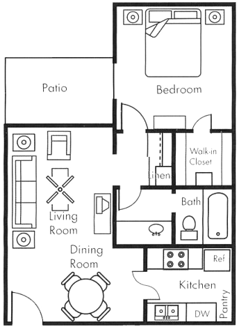 One Bedroom One Bathroom - 1x1d