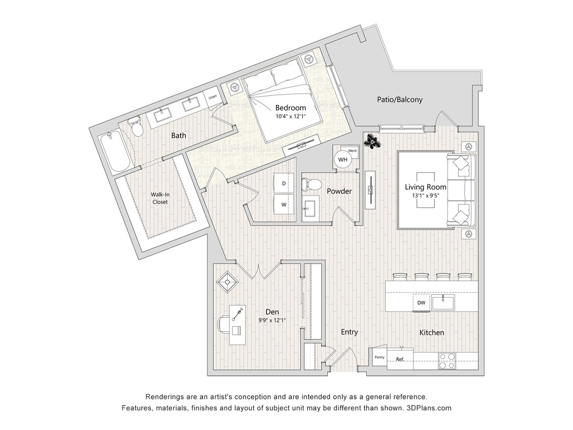 Apartamento flexible de una habitación con estudio - B2 - B2