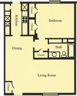 A1 - 1 Bed, 1 Bath, 835 sqft