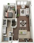 1 bedroom, 1 bath