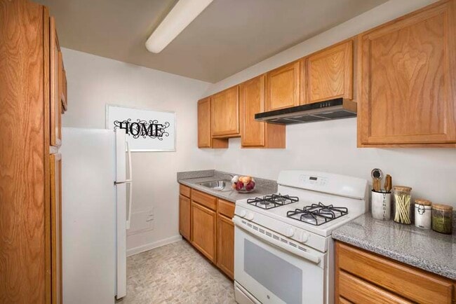 Upgraded kitchen at Iverson Towers & Anton House apartments in Temple Hills, MD