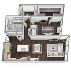 Floor Plan M - 3D