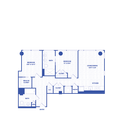 B3 floor plan Watermark at Buzzard Point