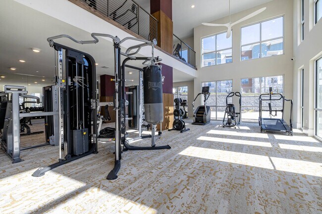 Amplio centro de fitness de alta resistencia con cardio, cross-fit, resistencia y pesas libres
