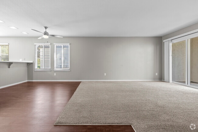 View from hallway to living room