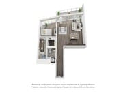 Plano de planta de un dormitorio