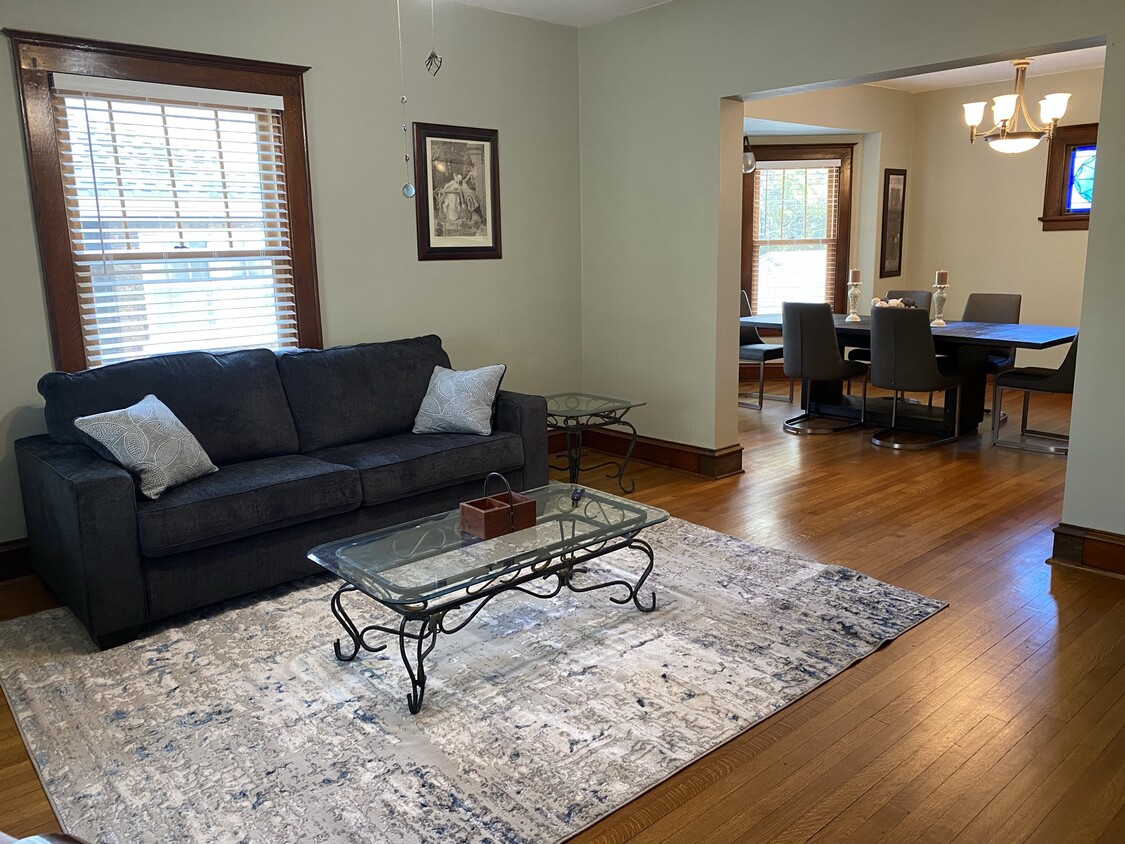 Living room to dining room view - 719 Pine St (Omaha, NE)