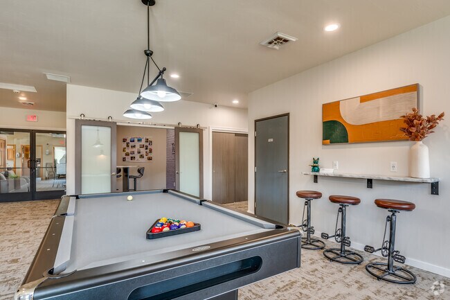 Billiards and game room