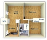 2BR/1BA