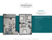 Explore the Poppy floor plan at The Springs Townhomes, designed for modern living with luxurious amenities.