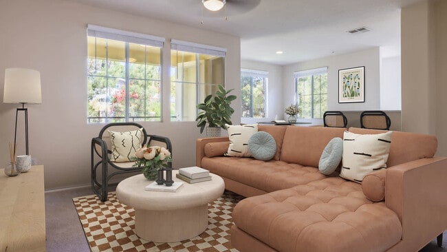 Sala de estar alfombrada - Bella Vista At Warner Ridge