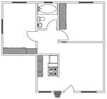 Two Bedroom One Bath