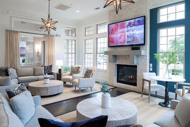 Lounge with fireplace