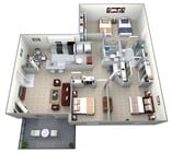 3x2B-1,321 sqft