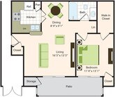 A1 | 1x1 | 740 sq ft