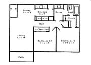 2BR/1BA