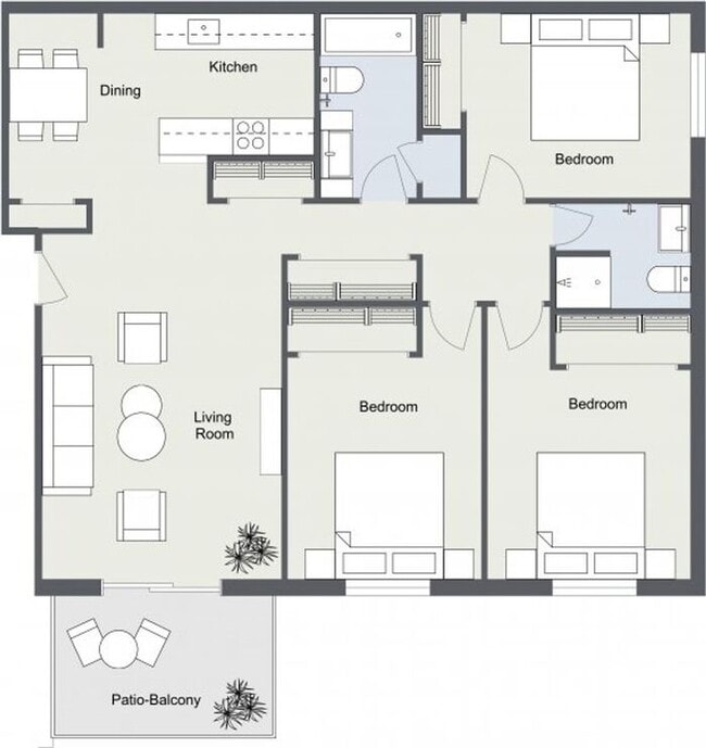 Photo - $1,575 | 3 Bedroom, 2 Bathroom Condo | Cat...