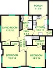 Agapanthus Two Bedroom Floorplan