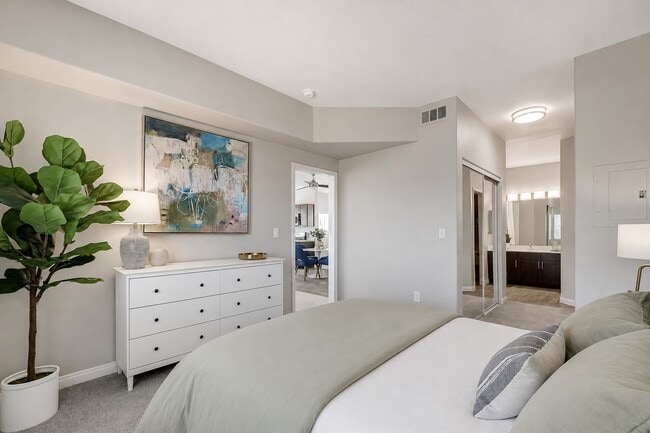 Elevate your lifestyle at Horizon Ridge, where modern comfort meets serene design. This beautifully appointed bedroom offers spacious living and luxurious finishes. Explore all that this exceptional community has to offer—schedule a visit today!