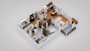 2BR, 2BA - 916SF